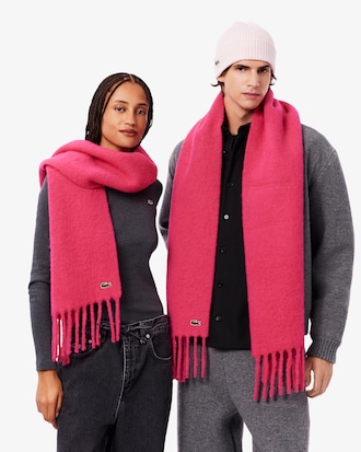 Unisex Fringed Alpaca Wool Scarf