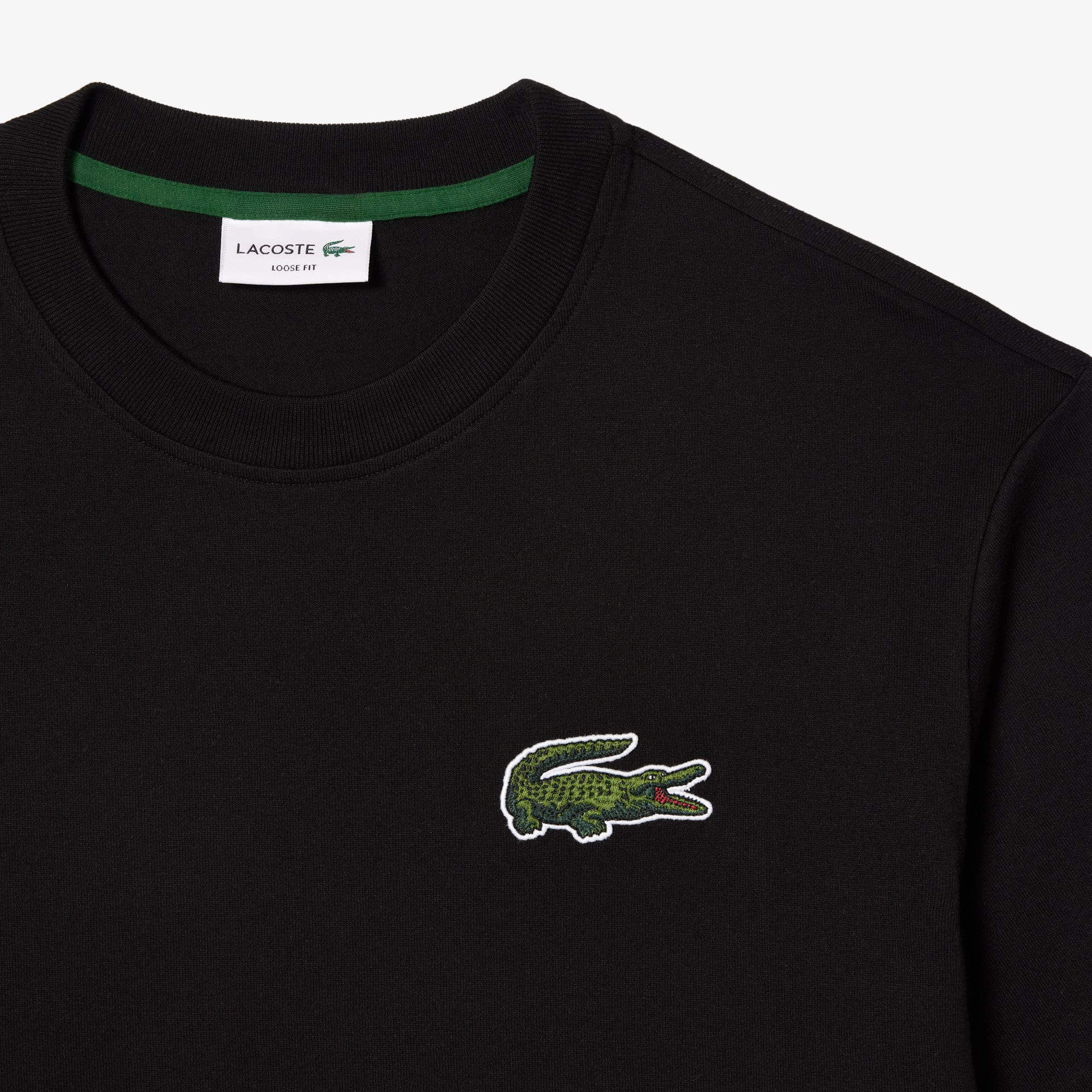 Tシャツ・カットソー Lacoste Crew Neck Black T-Shirt TH2038-031 Lacoste Live Men's Short-Sleeve T-Shirt Black TH2038-00-031