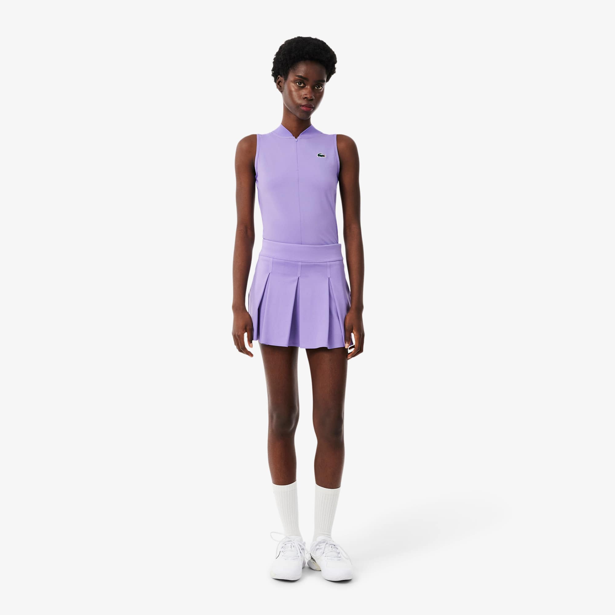 Lacoste Falda de Tenis con Forro Ultra Dry Purpura