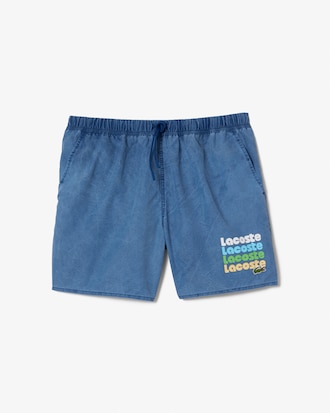 Men's Washed Effect Swim Trunks