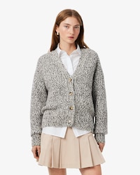 Mercerized Knit Wool Cardigan