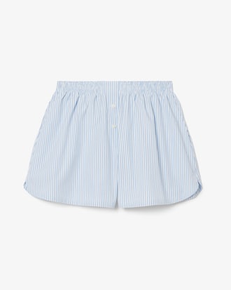 Shorts Para mujer de corte relajado en popelina ligera a rayas