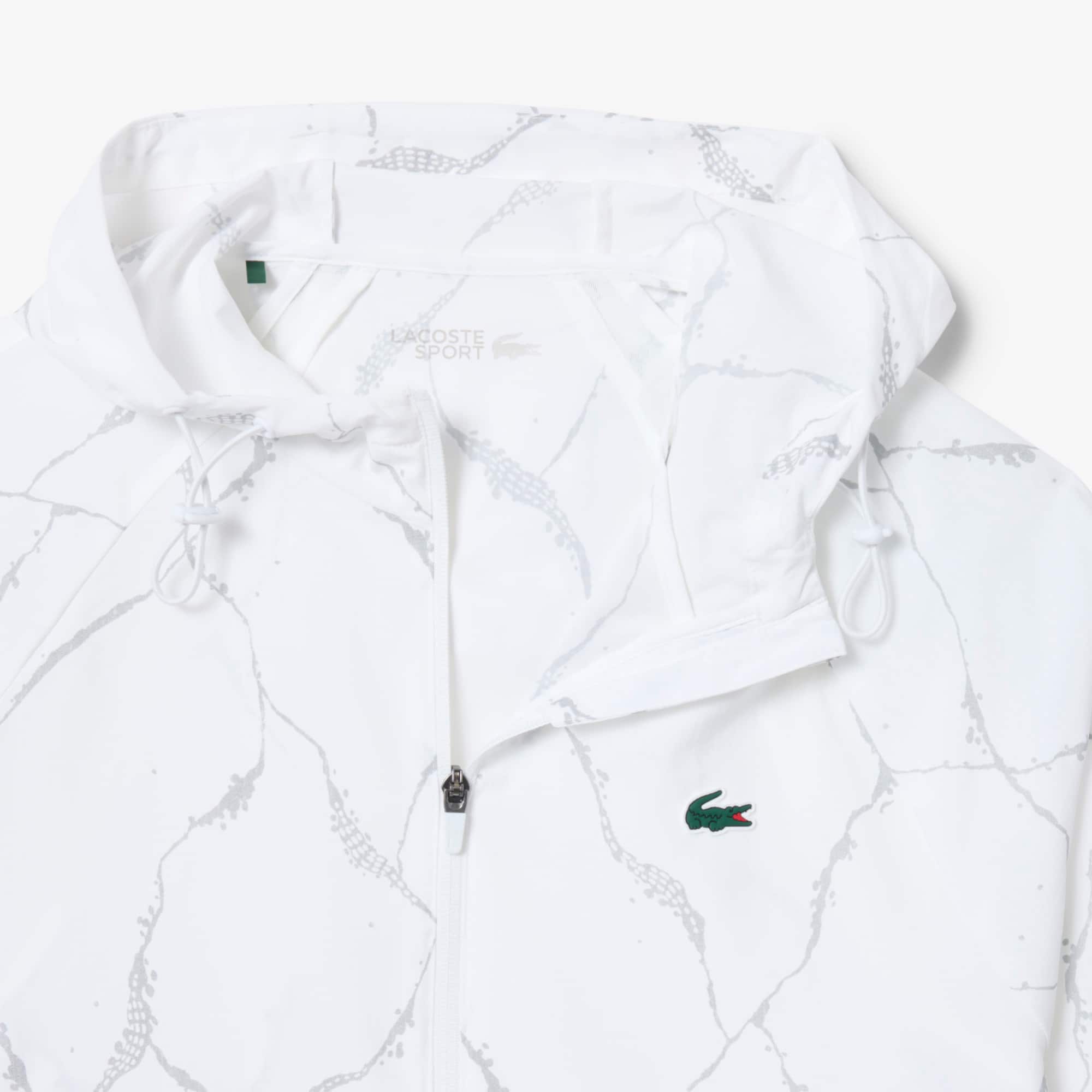 Reflective Crocodile Print Tennis Jacket