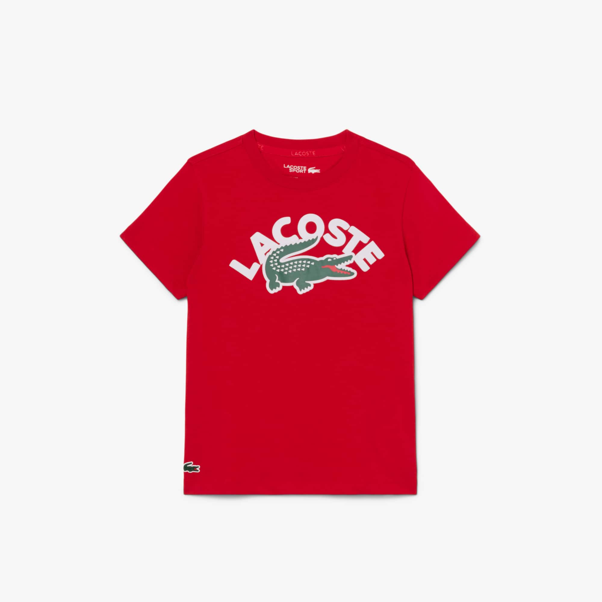 Lacoste Boys' Ultra Dry Printed Sport T-shirt - 14 Years In Red