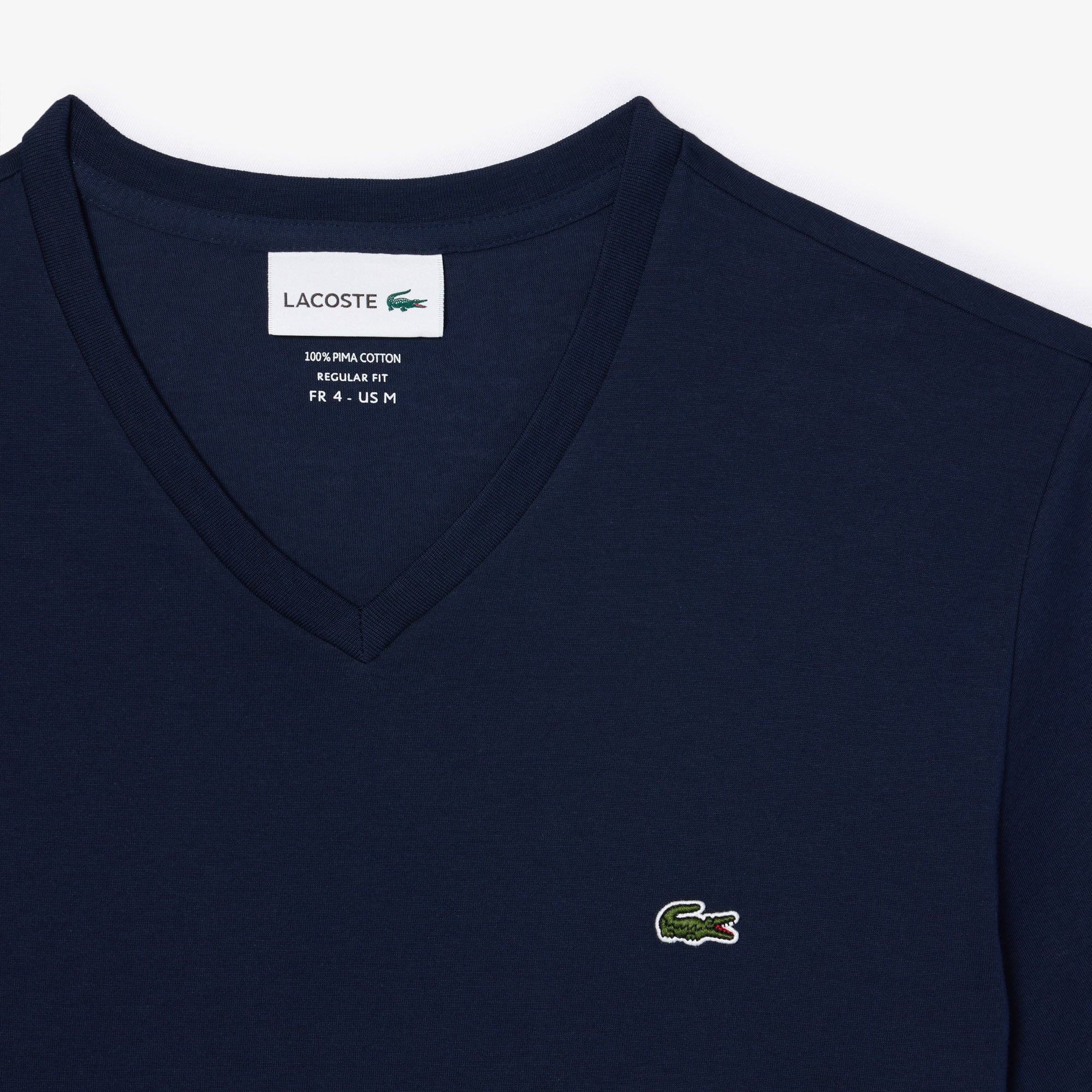Tシャツ・カットソー Lacoste V-Neck Short Sleeve Shirt Marine TH2036-166 Lacoste Pima Cotton Short Sleeve V-Neck T-Shirt | Dillard's