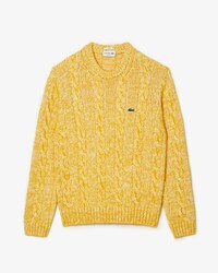 Unisex Cotton and Alpaca Wool Cable Knit Sweater