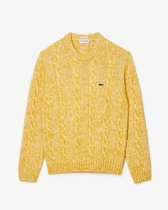 Unisex Cotton and Alpaca Wool Cable Knit Sweater