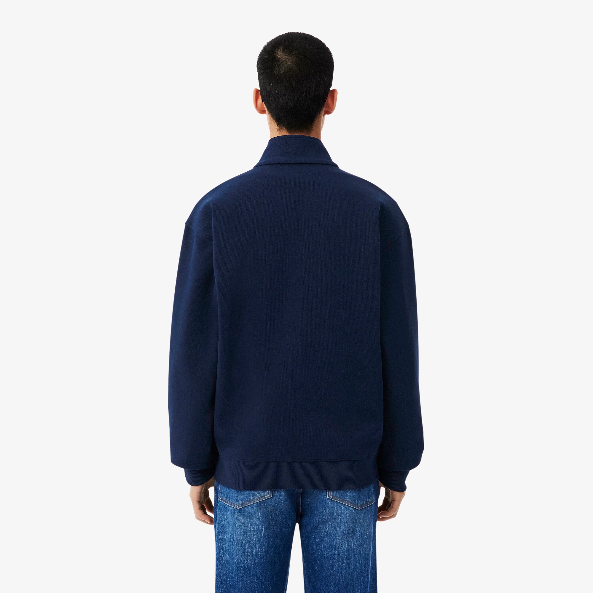 Double Face Piqué Zipped Sweatshirt