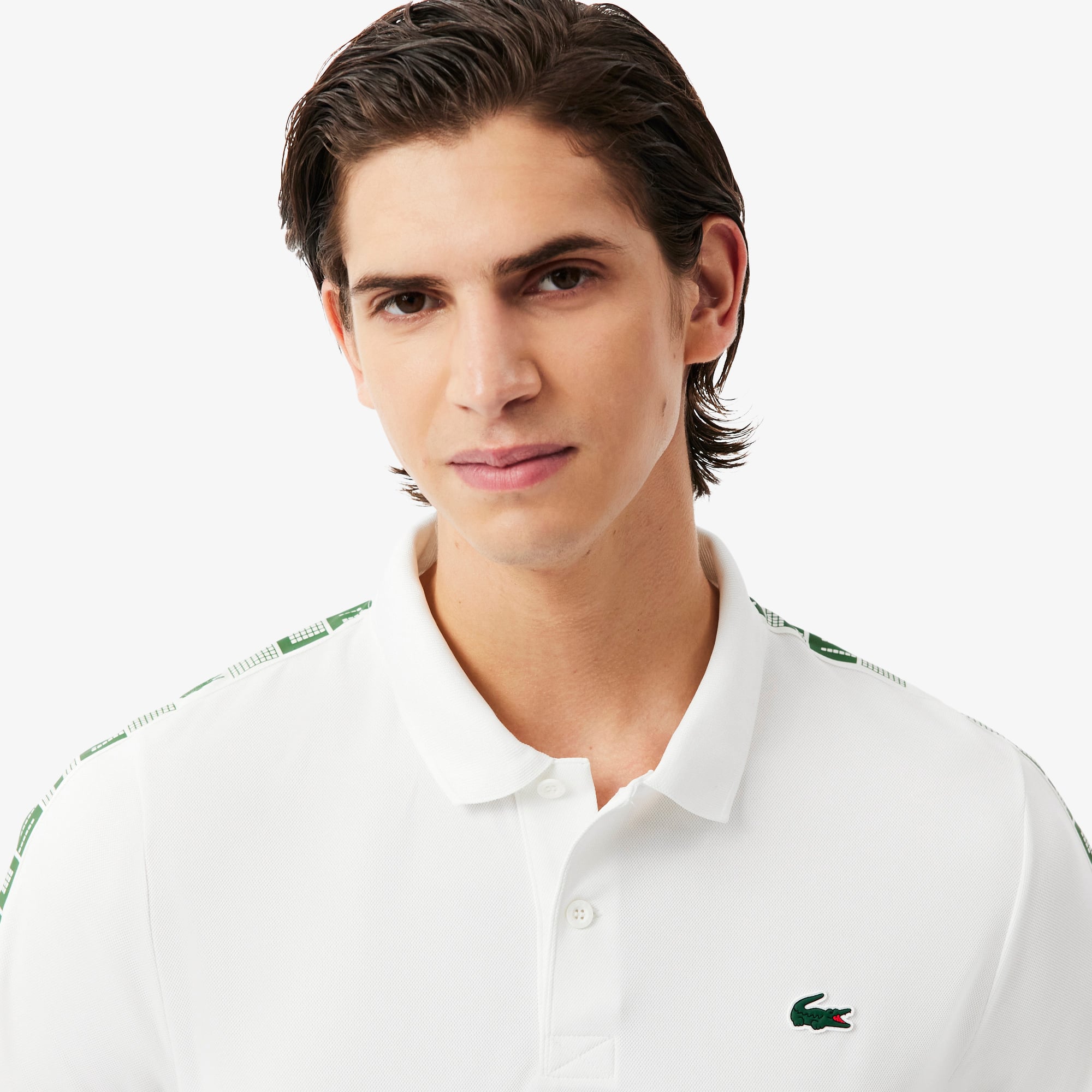 Men's Ultra Dry Branded Stripe Tennis Polo - Polo Shirts - New In