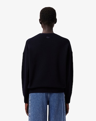 Women's Flower Motif Wool Sweater