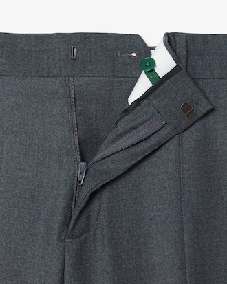 Regular Fit Felted Wool Suit Pants