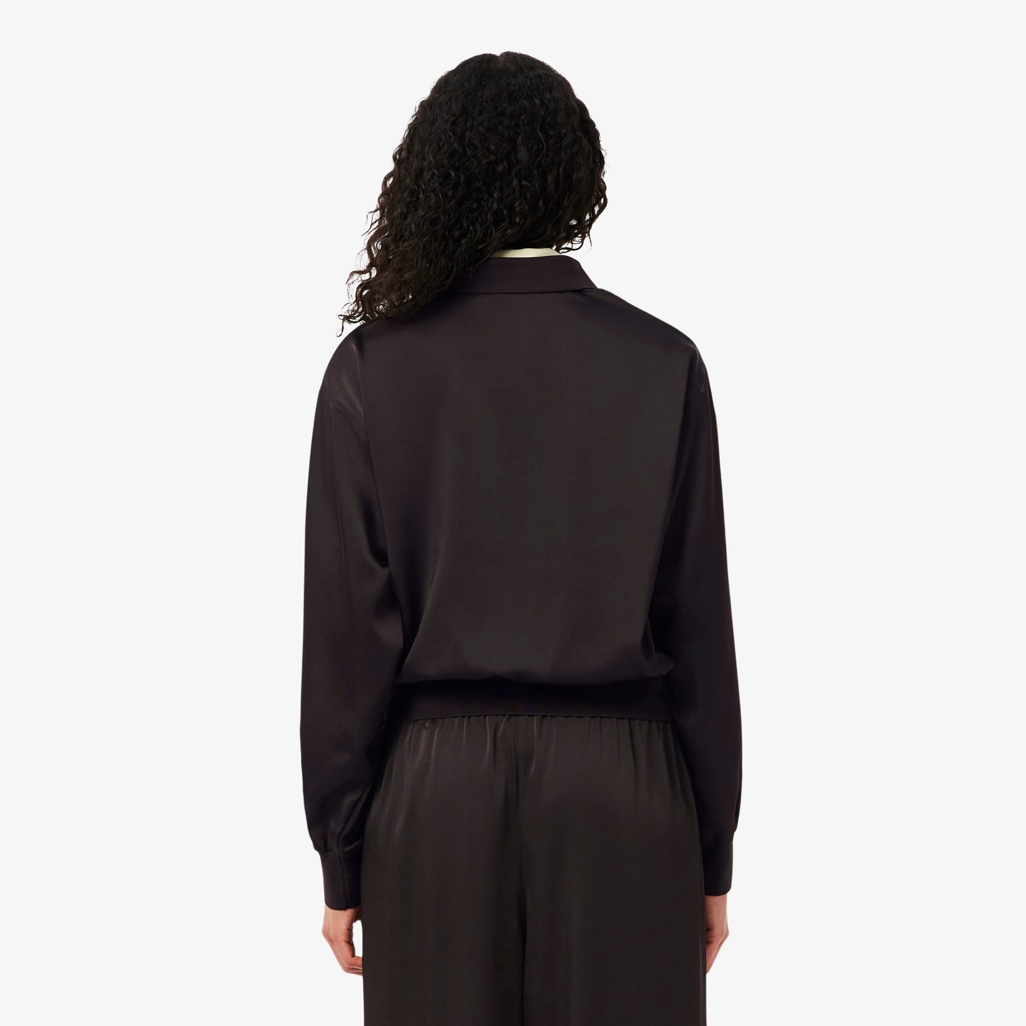 Relaxed Fit Satin Polo