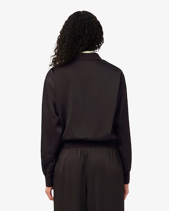 Relaxed Fit Satin Polo