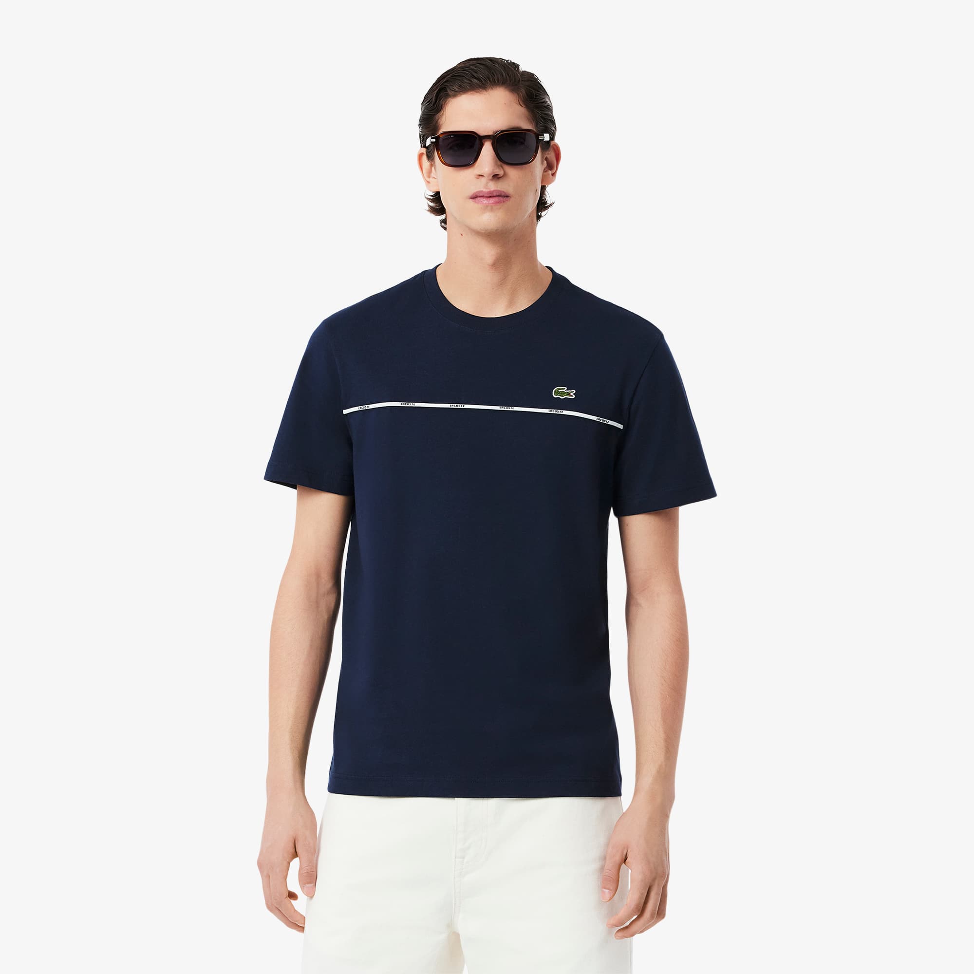 Lacoste Men's Logo Trim Cotton Jersey T-Shirt