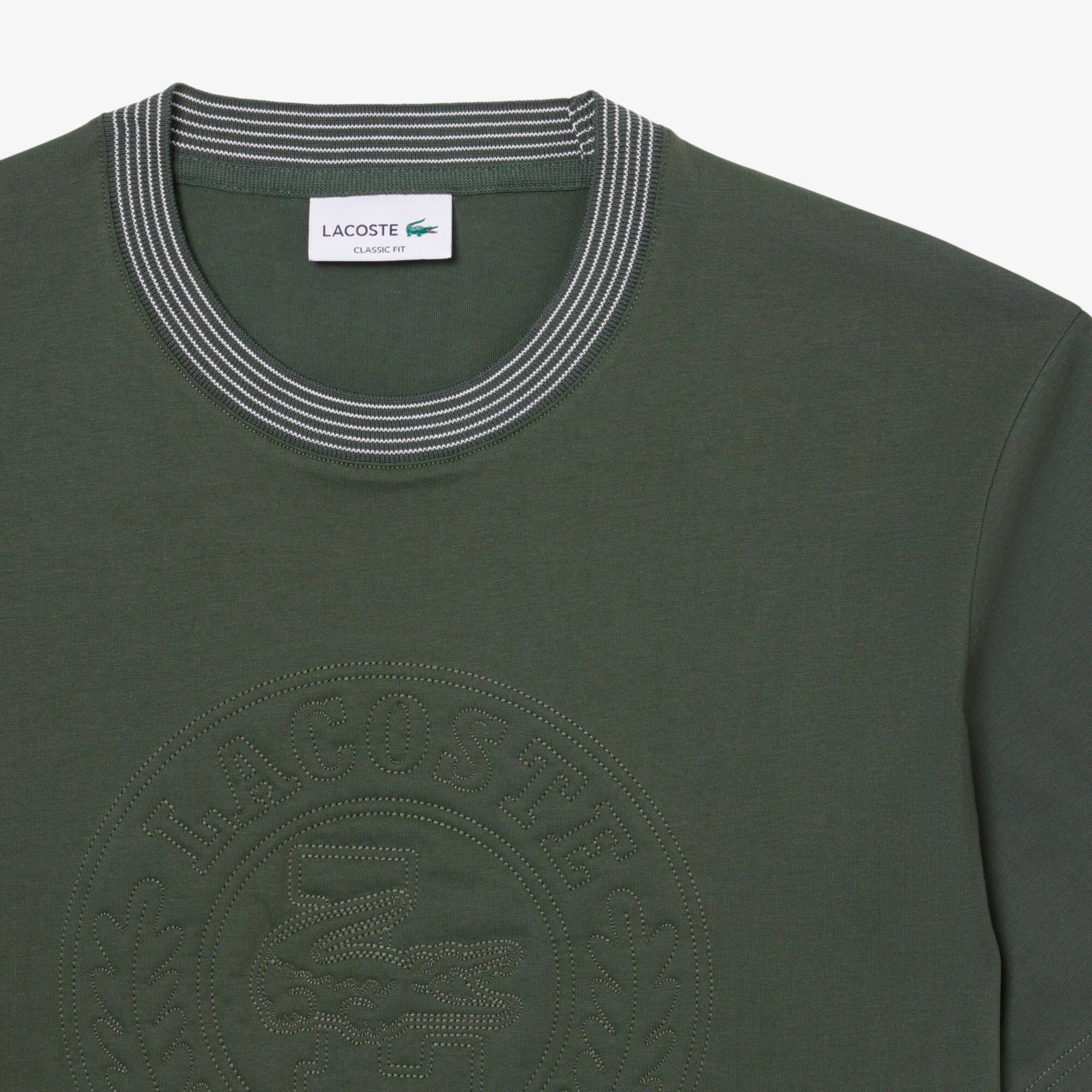 Men's Embroidered Cotton Jersey T-Shirt - T-shirts - New In 2026