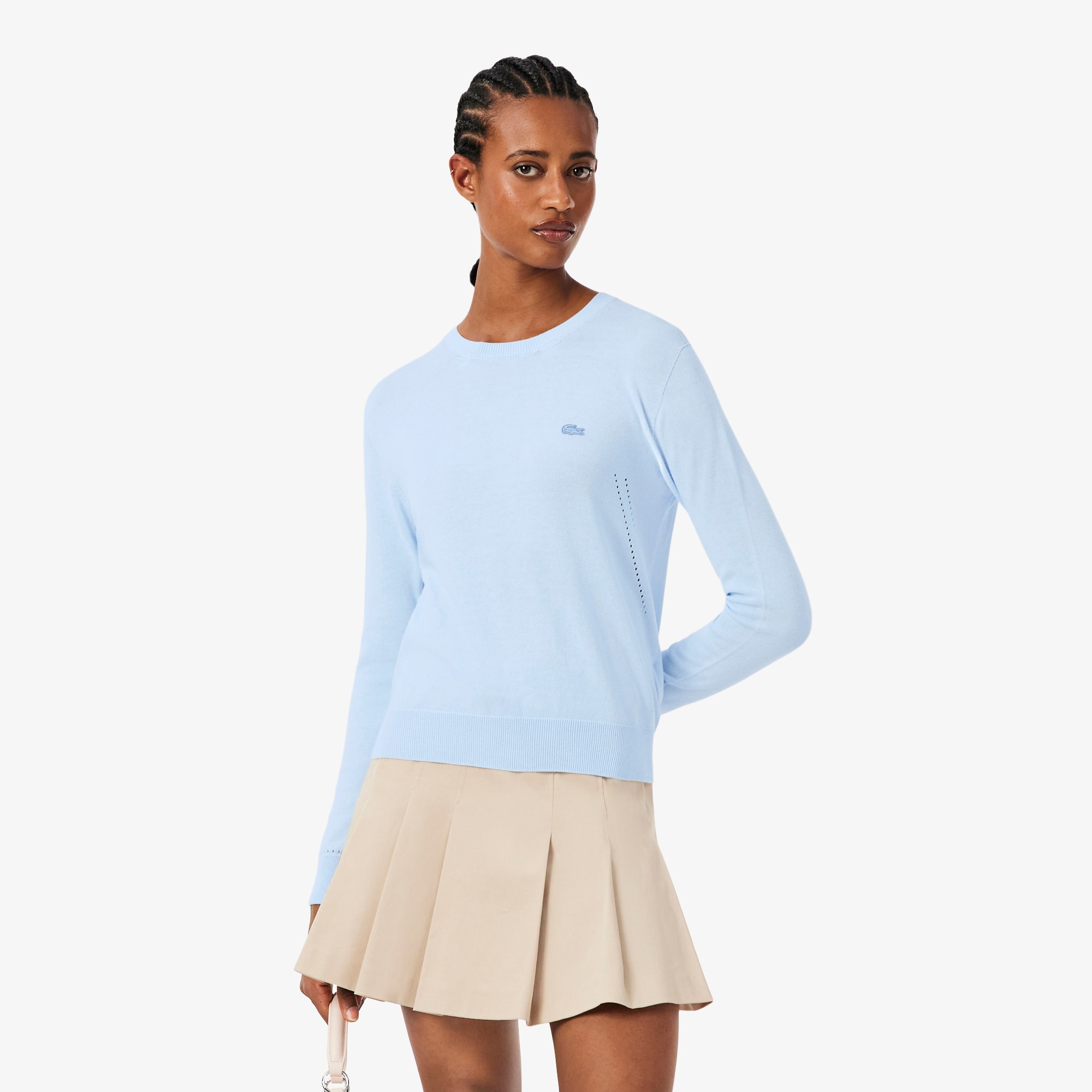 3D Knit Crew Neck Sweater