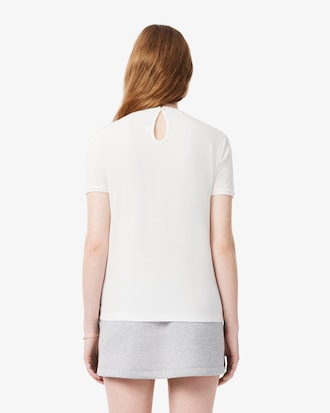 Fluid Scallop Trim Piqu&eacute; T-shirt