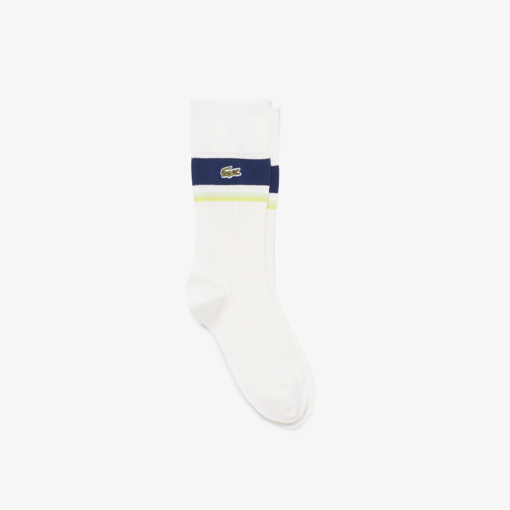 Lacoste Piquã© Ankle Socks - 9 - 12.5 In White