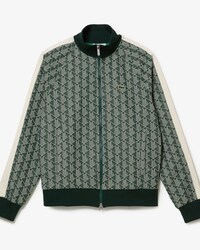 Men's Regular Fit Monogram Zip-Up Sweatshirt
