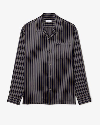 Men's Relaxed Fit Striped Lyocell Shirt