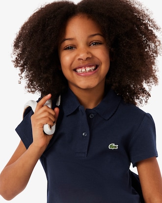 Girls' Scalloped Collar Piqu&eacute; Polo