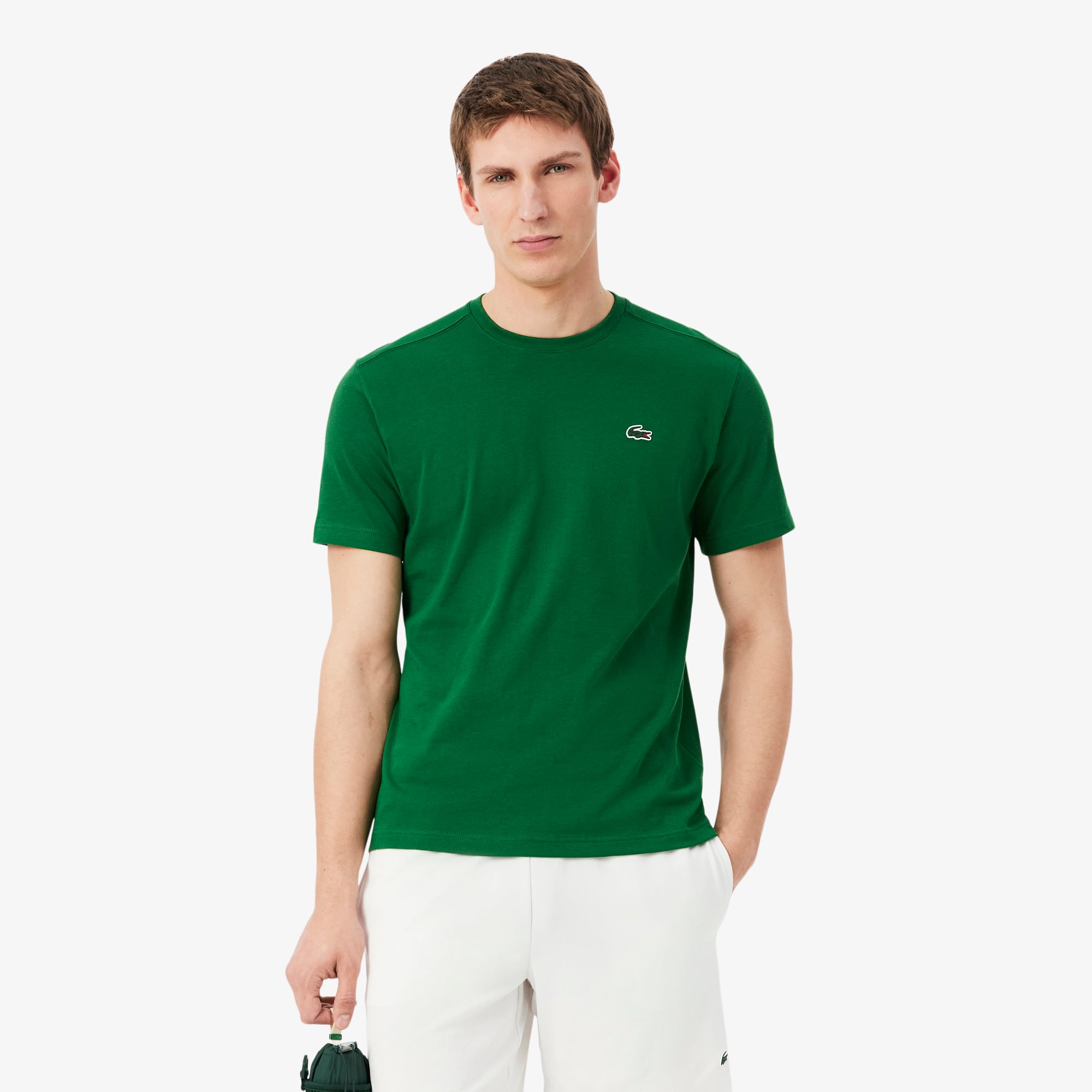 Lacoste Men's Ultra Dry Cotton Sport T-shirt In Green