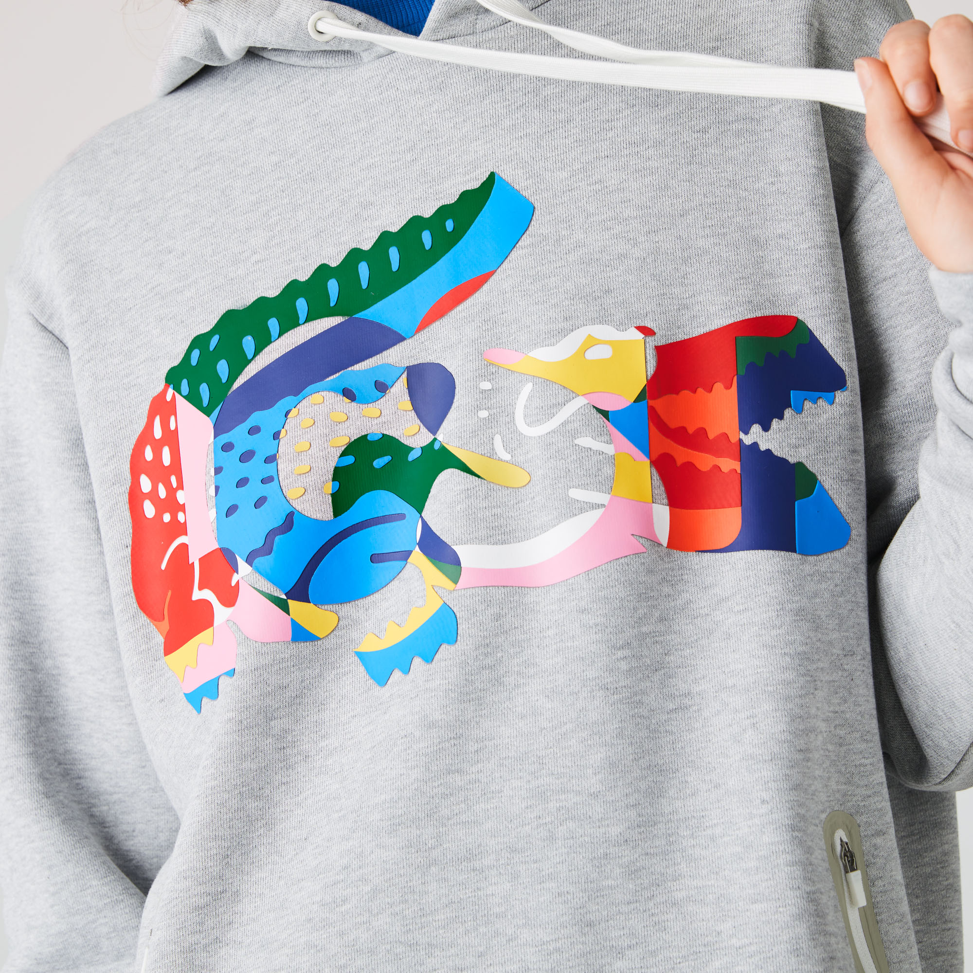 Women's Oversized Crocodile Print Fleece Hoodie Sweaters