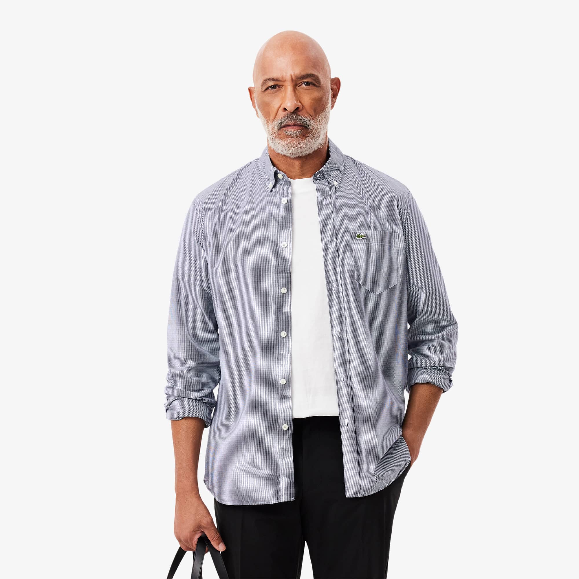 Men's Regular Fit Gingham Poplin Shirt - Button Down Shirts - New