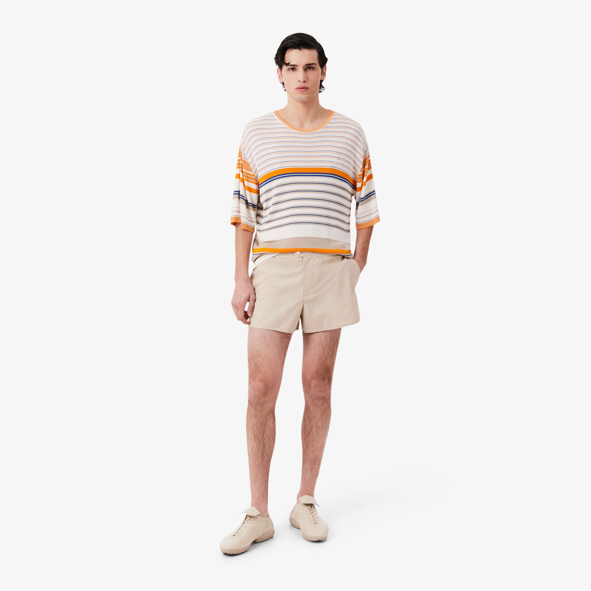 Runway Trim Accent Technical Fabric Shorts