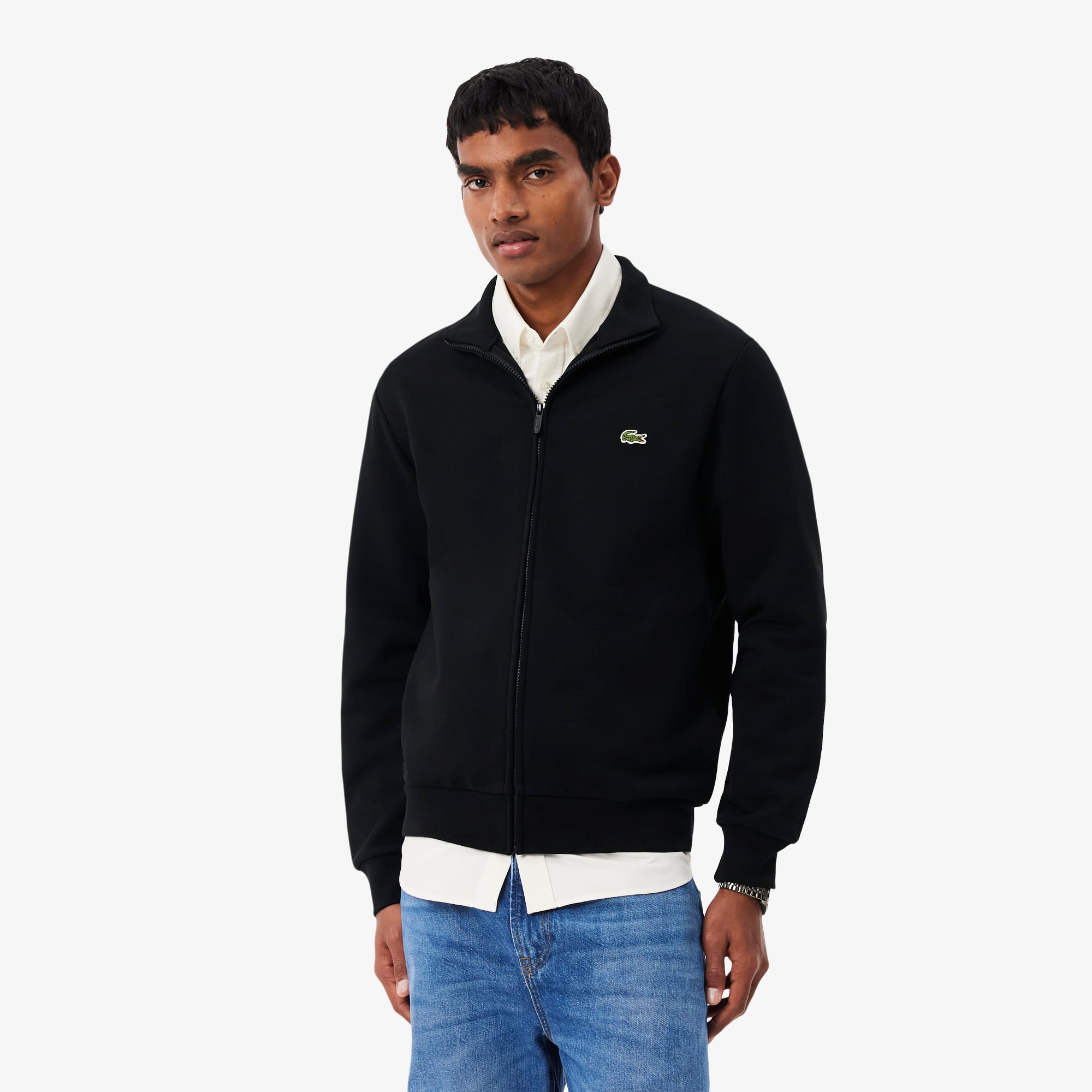 Zipped Cotton Fleece Sweatshirt