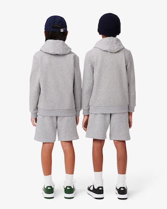 Short enfant Lacoste en molleton gratté de coton biologique