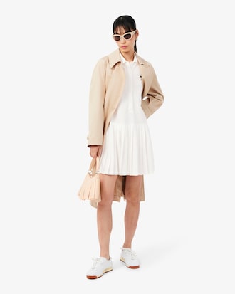 Stretch Piqu&eacute; Pleated Polo Dress