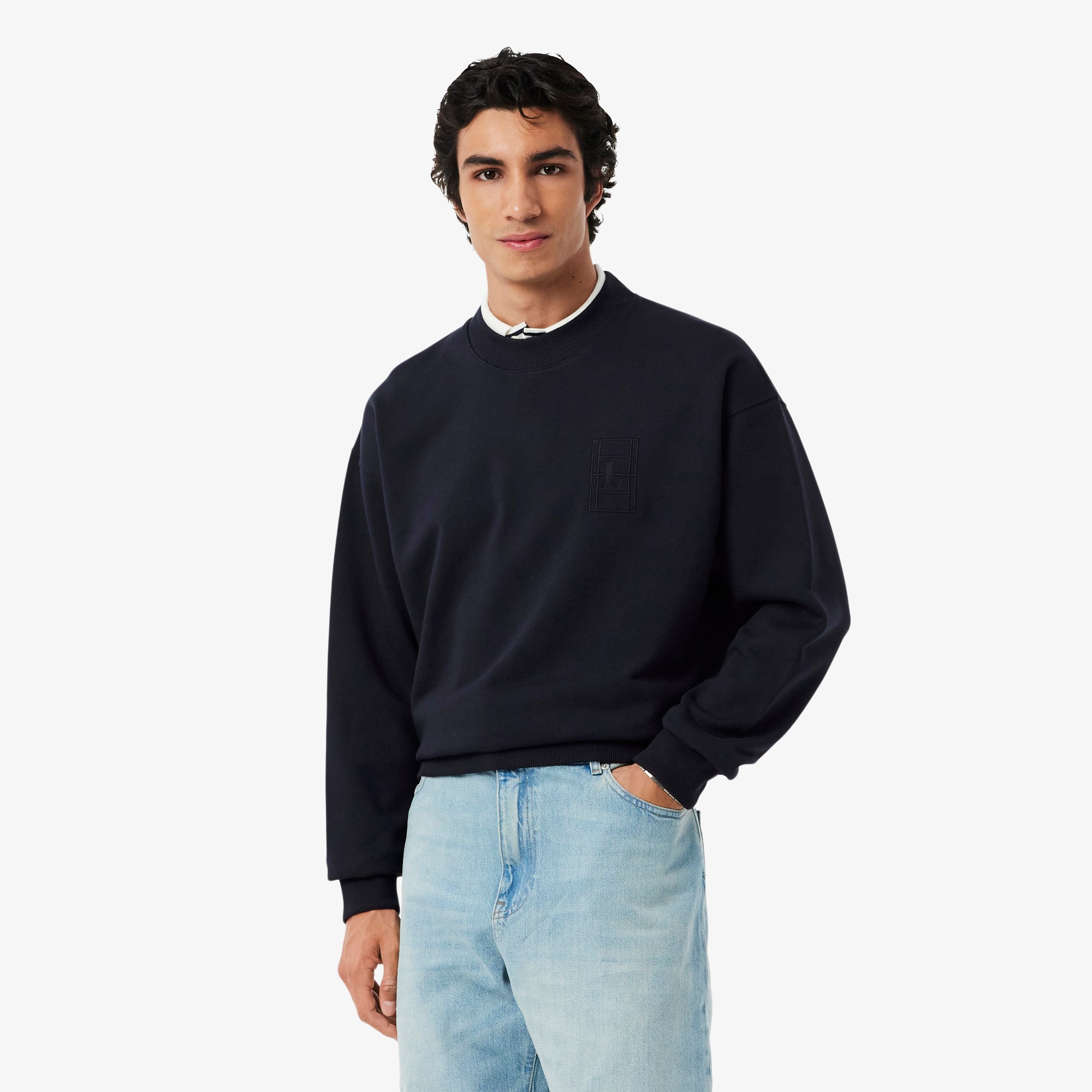Lacoste Embroidered Fleece Sweatshirt