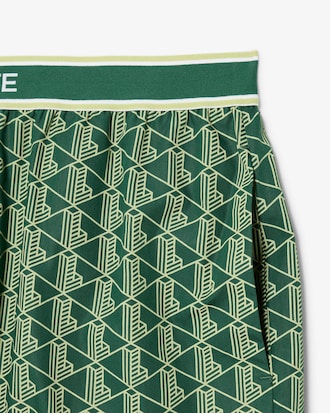 Shorts De Pijama De Popelina Con Estampado Monograma