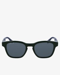 Rectangle Acetate Textile Touch Sunglasses