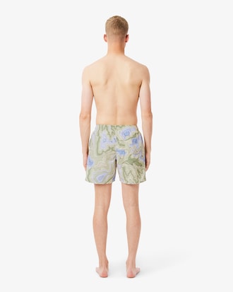 Men's Mid-Length Print Swim Trunks