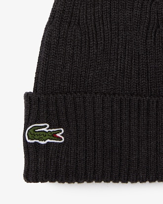 Unisex Rib Knit Brushed Wool Beanie