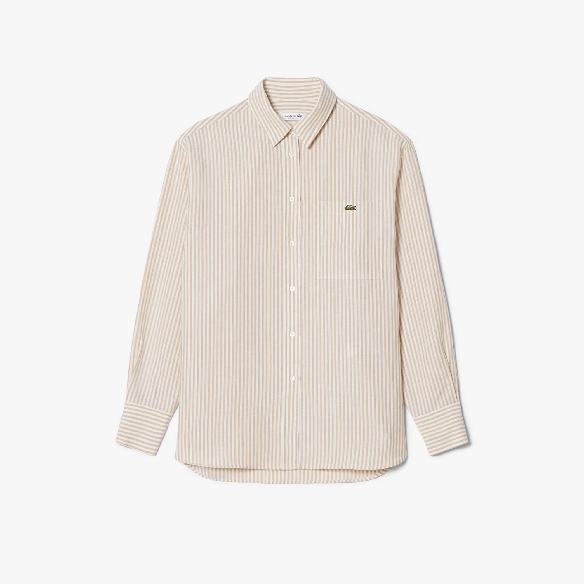 Oversized Linen Blend Shirt - T-Shirts & Tops - New In 2026 | Lacoste