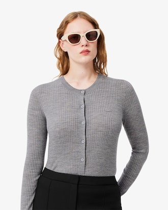 Women's Merino Wool 3D Knit Cardigan