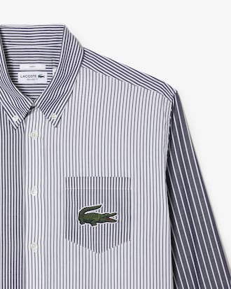 Unisex Large Croc Striped Cotton Shirt