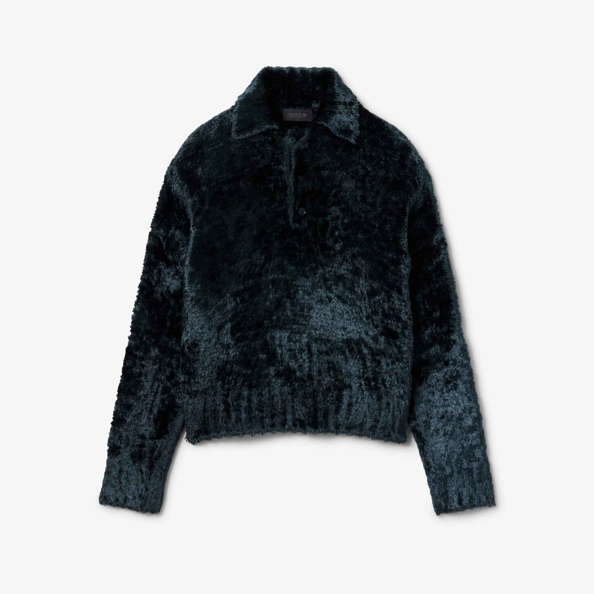 Runway Polo Collar Velour Sweater - Sweaters & Sweatshirts - New
