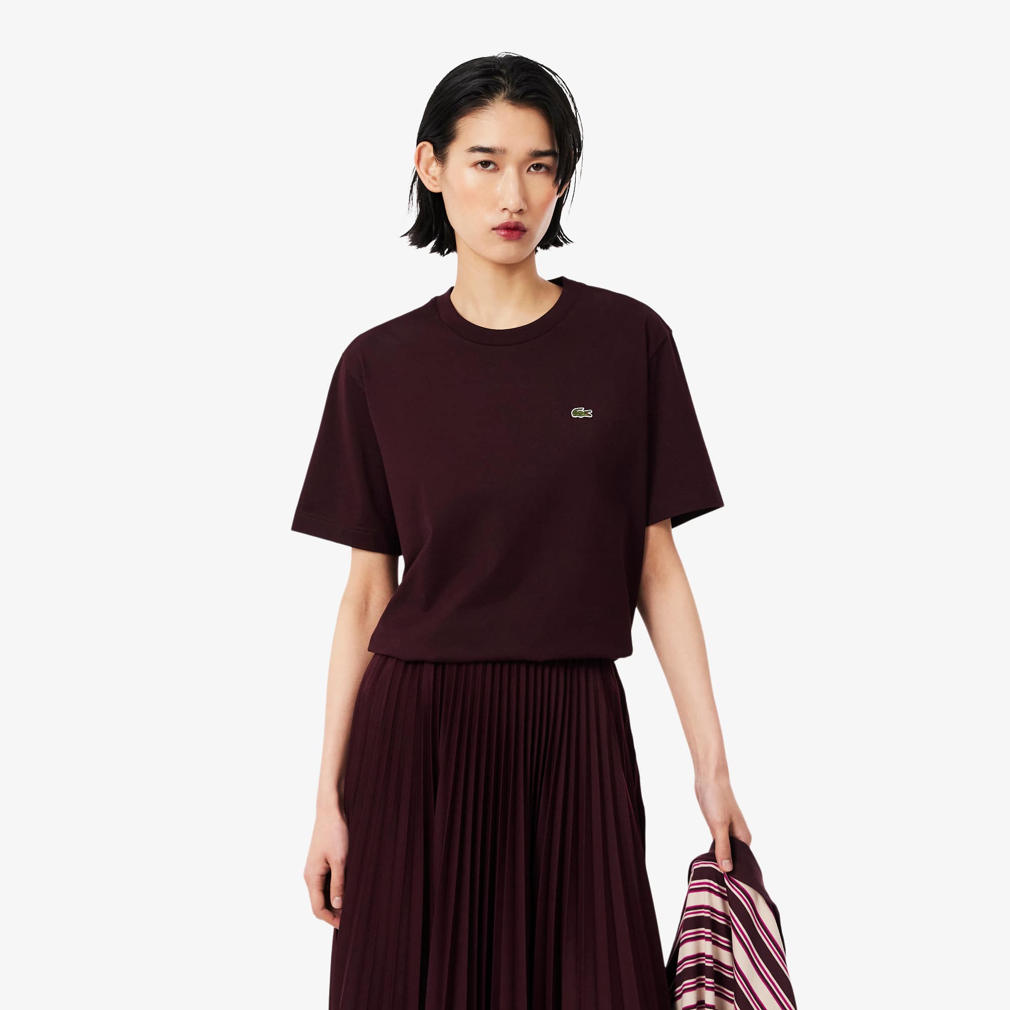 Lacoste Women's Relaxed Fit Soft Cotton T-Shirt - M (38)
