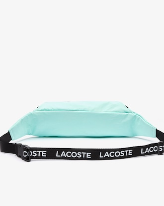 Branded Band Zip Colorblock Nylon Belt Bag