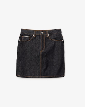 Jupe droite mi-longue en jean