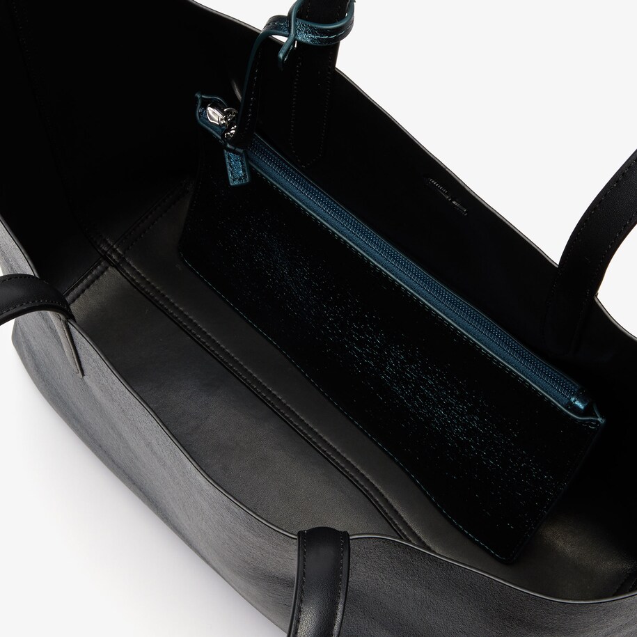 Women S Anna Reversible Matte And Iridescent Leather Tote Lacoste Lacoste croco crew sac à main cuir 25 cm noir. women s anna reversible matte and iridescent leather tote