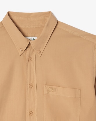 Men's Relaxed Fit Washed Effect Poplin Shirt