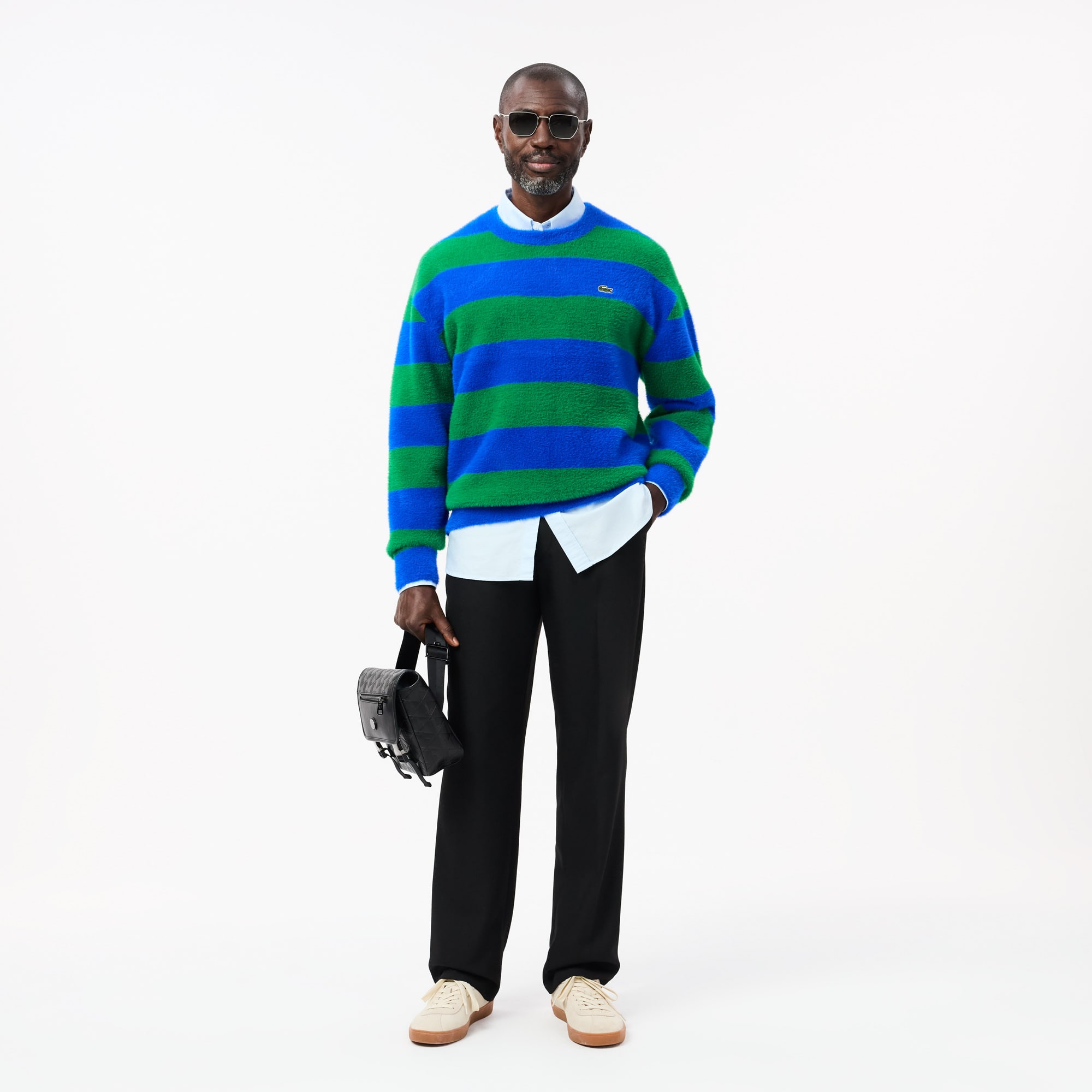 LACOSTE、トレーニングセーター Men's Relaxed Fit Fuzzy Knit Sweater - Sweaters