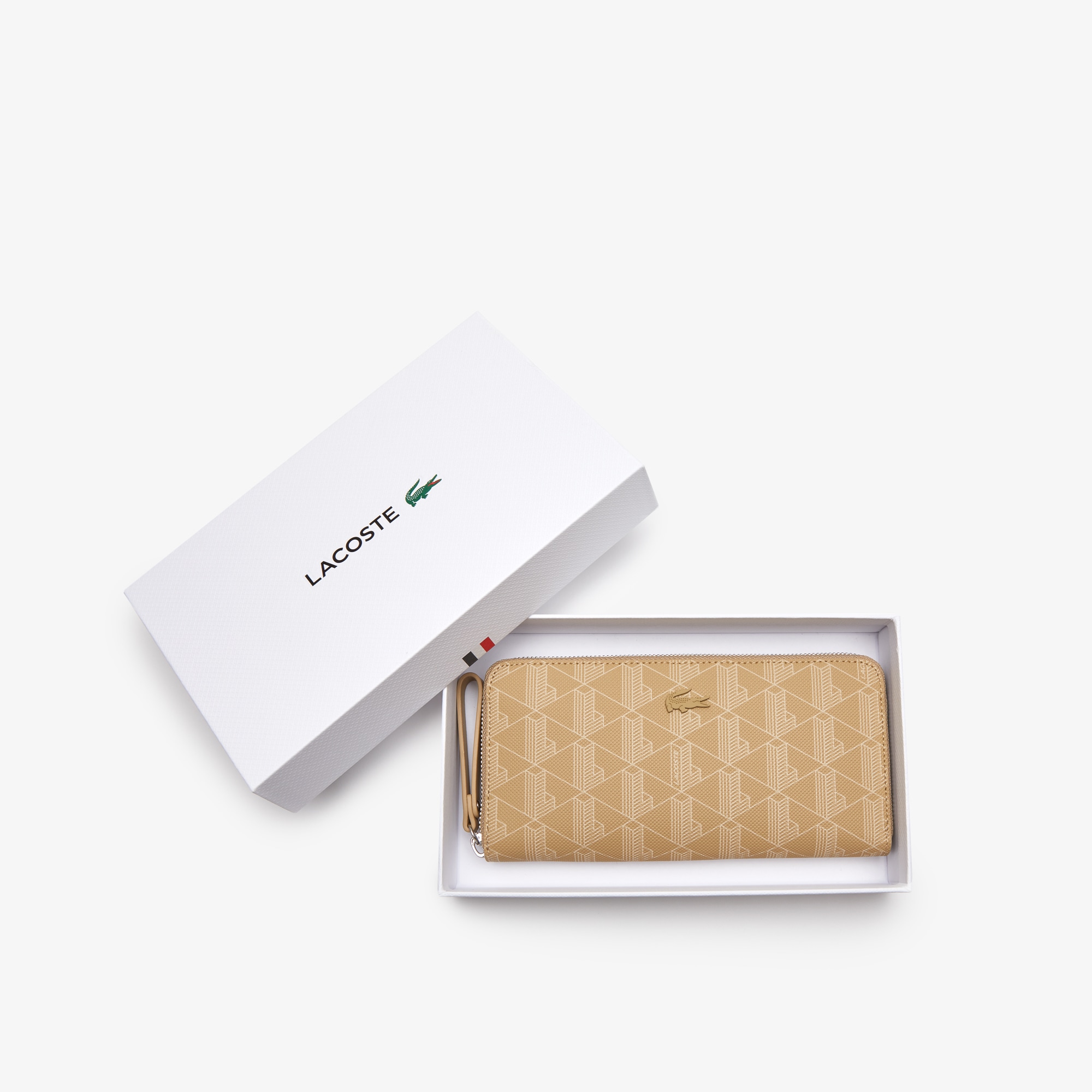 Women's Lacoste Monogram Print Zip Wallet All Women's Bags & Leather