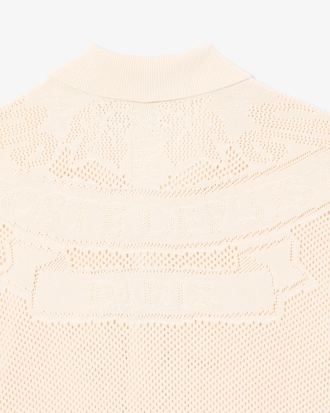 Short-Sleeved Jacquard Motif Knit Shirt