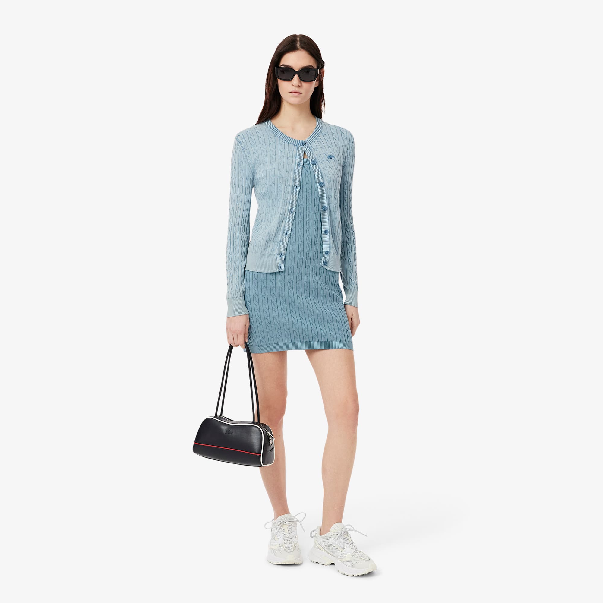 Women's Wash Effect Cable Knit Dress - Dresses - New In 2026 | Lacoste